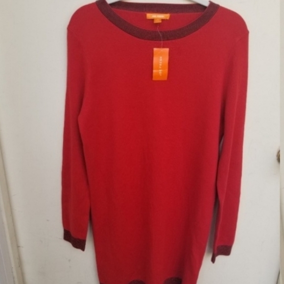 Red dress Joe's Fresh Sweater Red with Scoop Neck - Picture 2 of 11
